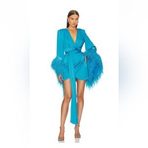 Bronx & Banco x Revolve Geisha Mini Dress in Aqua